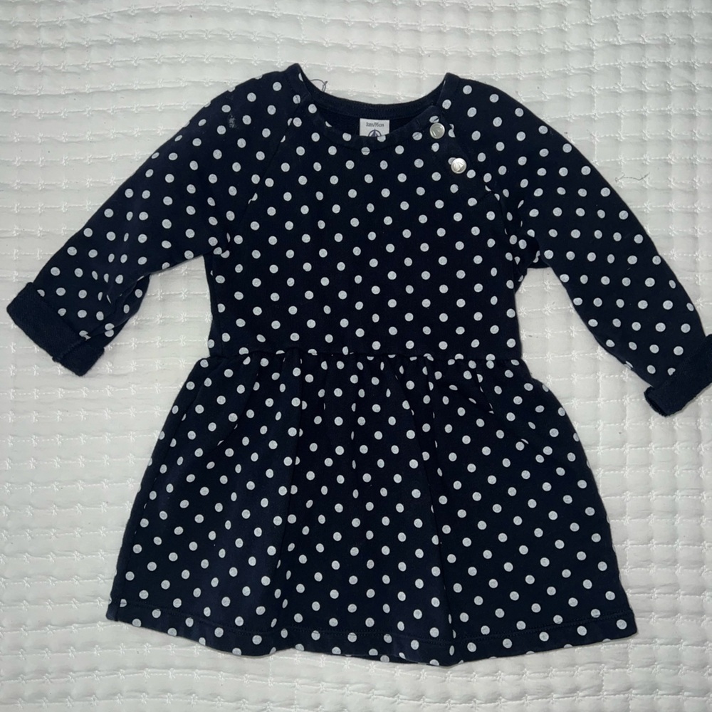 Petit bateau dress blue 3 years